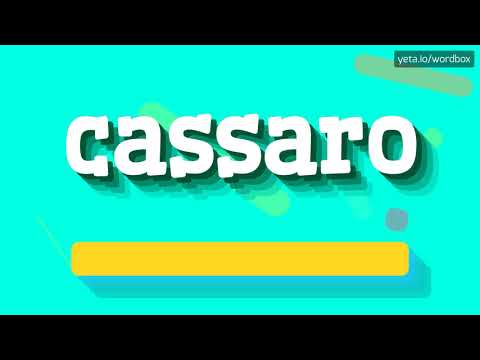 HOW PRONOUNCE CASSARO! (BEST QUALITY VOICES)