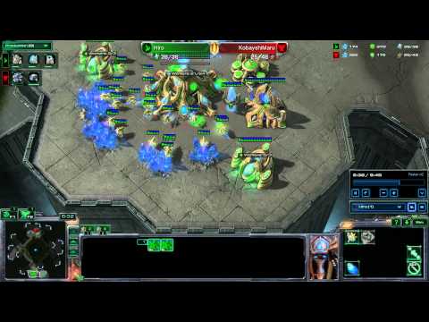 HotS TvP Widow Mine harass