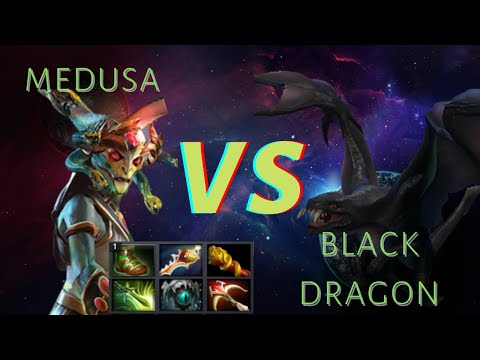 Whg Wins? | Medusa lvl 30 vs 50 Ancients Black Dragons | Dota 2 | 7.32b