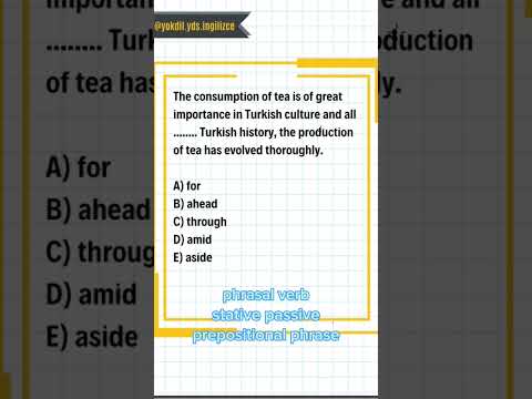 Preposition Soruları En Kolay Nasıl Çözülür? ( YDS - YÖKDİL - YDT TAKTİKLER)