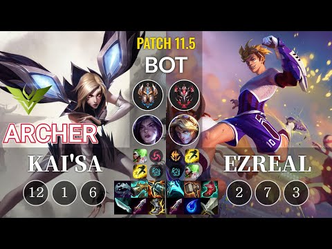 V3 Archer Kai'Sa vs Ezreal Bot - KR Patch 11.5