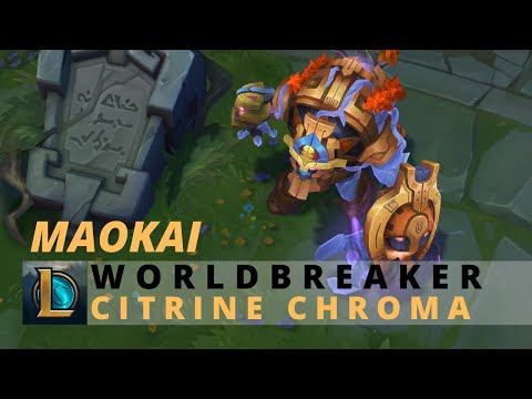 Worldbreaker Maokai Citrine Chroma - League Of Legends