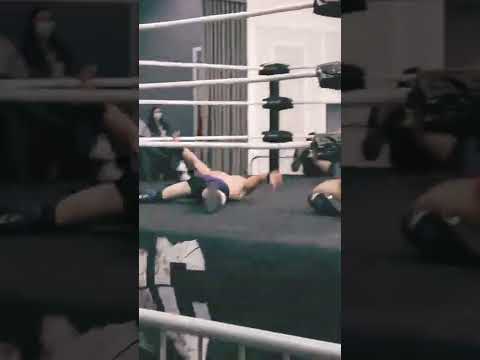 Davienne spears Alec Price to eliminate him from (Chaotic Wrestling) Pandemonium #intergender #short