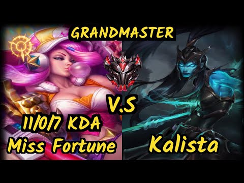 SPY.V Freeze (MISS FORTUNE) vs KALISTA - 11/0/7 KDA BOTTOM ADC GAMEPLAY - EUW Ranked GRANDMASTER