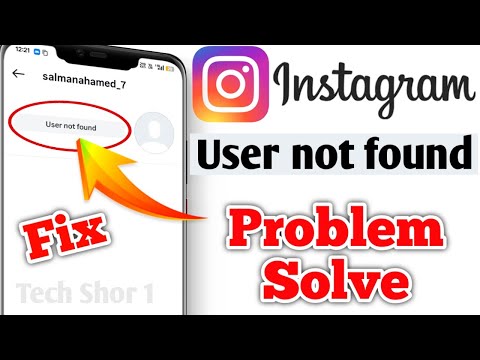 Instagram Account User Not Found Problem Solve