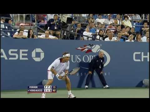 Fernando Verdasco vs David Ferrer US Open 2010 Highlights