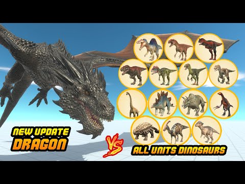 DRAGON (New Unit) vs ALL UNITS (Dinosaurs) - Animal Revolt Battle Simulator Dragon