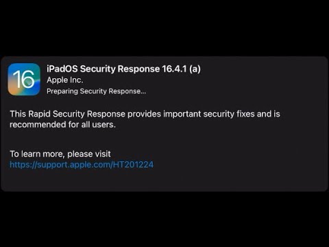 Apple Released First Rapid Security Response Update iPadOS 16.4.1( a) for iPad