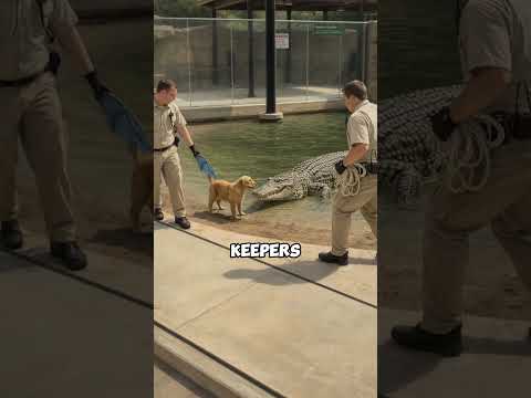 This Puppy Fell Into A Crocodile Encloser And The Crocodile Did The Unthinkable 🐊 #shorts
