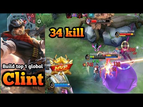 "CLINT GOES DEMON MODE!💀34 KILLS SAVAGE + MANIAC WIPEOUT!!🤯TOP 1 GLOBAL BUILD DOMINATION! | MLBB"