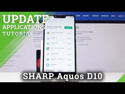 How to Update Apps in SHARP Aquos D10 - Download Latest App Version