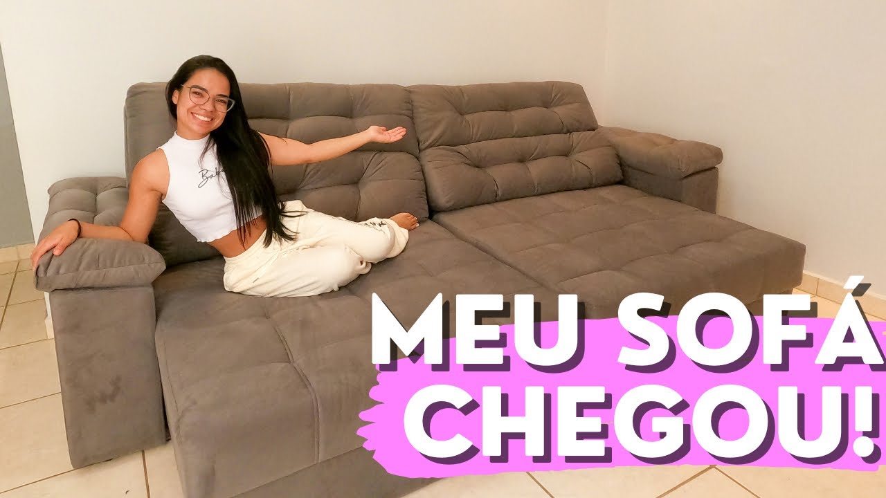 MEU SOFÁ CHEGOU! | Vlogs: morando sozinha