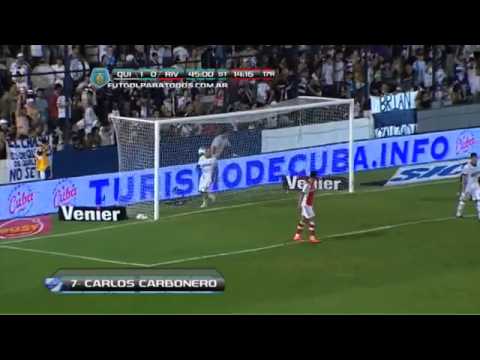 Gol Carbonero  Quilmes 1   River 1  Fecha 19  Torneo Inicial 2013  Fútbol Para Todos