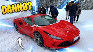 FERRARI BLOCCATA NELLA NEVE