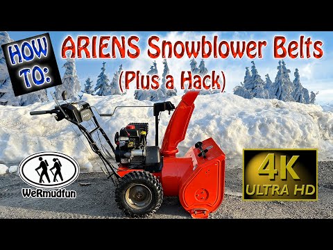 How to remove and install Ariens Snowblower Belts plus Hack