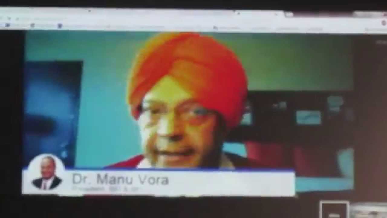 Dr. Manu Vora Speaking via Google Hangout at 13th IDCA Int. Conf -2