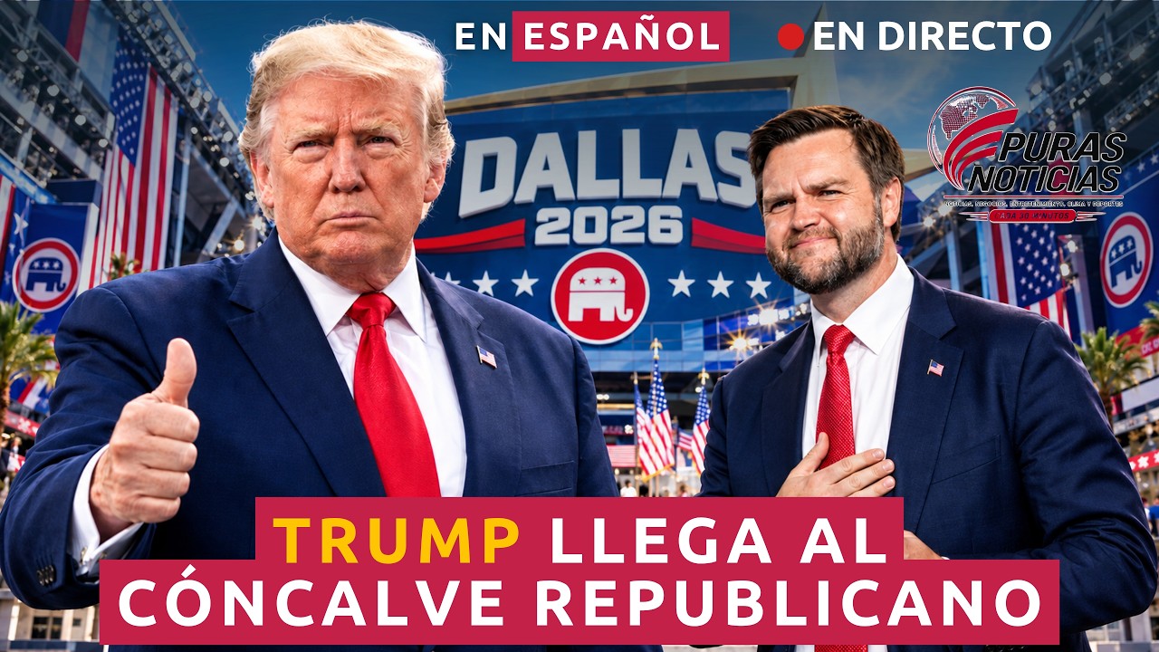 COBERTURA ESPECIAL: EN VIVO TRUMP LLEGA AL CÓNCLAVE REPUBLICANO EN DALLAS