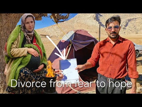Pregnant woman in the mountains seeking divorce from fear to hope