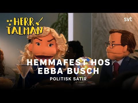 Välkommen till hemmafest hos Ebba Busch   SVT Humor