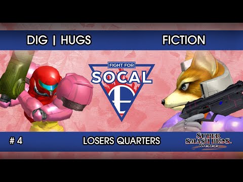 Fight For SoCal 4 - DIG | HugS (Samus) VS Fiction (Fox) - SSBM - Losers Quarters