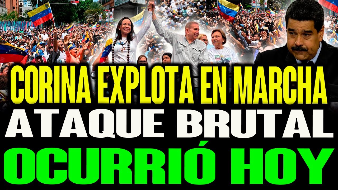 ¡URGENTE! 🚨 NADIE ESPERABA LO QUE ACABA DE PASAR CON EL MENSAJE DE CORINA EN LA MARCHA DE VENEZUELA
