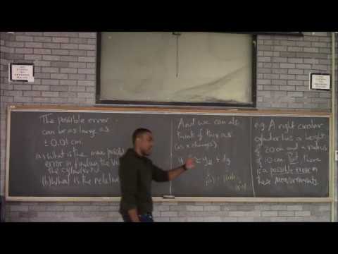 Math 201 Lecture 17 - Differentials; Maximum and Minimum Values