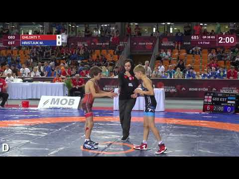 1/4 GR - 38 kg: T. GHLONTI (GEO) v. M. HRISTJUK (EST)