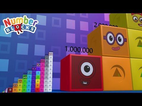 Numberblocks Mathlink Step Squad 1 to 10 vs 1000 to 10 MILLION SUPER GIANT Standing Tall Number