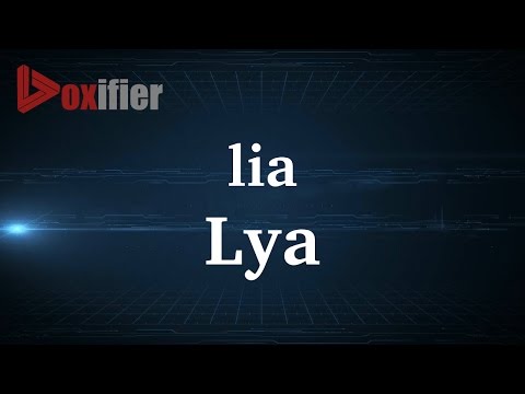 How to Pronunce Lya in French - Voxifier.com