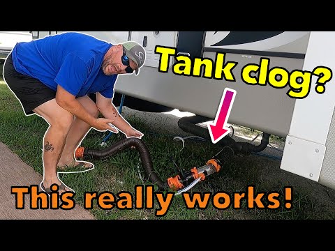 How to: unclog and RV black tank, cheap & easy fix!