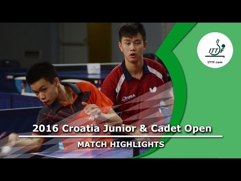 2016 Croatia Junior & Cadet Open Highlights: Feng Yi-Hsin/Liu V. vs Csaba Andras/Oliver Both (1/2)