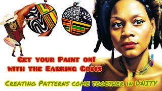 DIY: Patterns come together in UNITY Hand Painted Earrings DESIGNS GET YOUR PAINT ON!!!