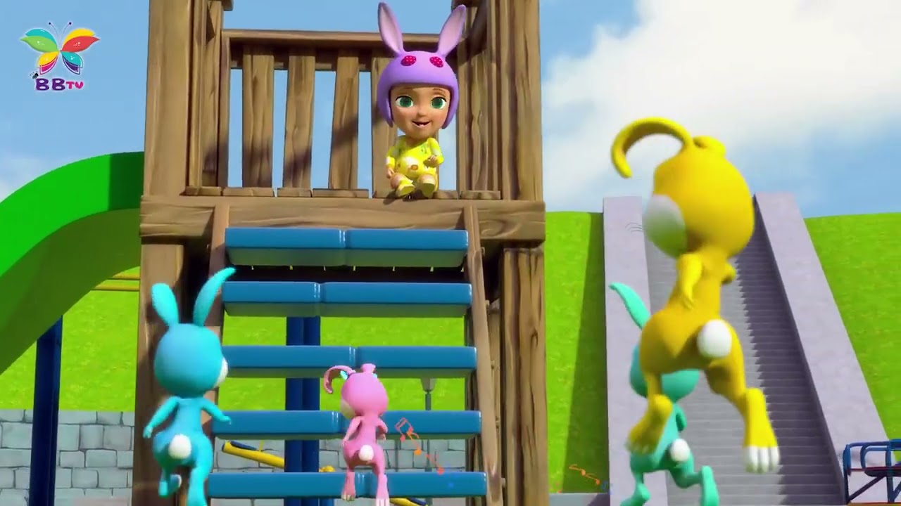 Ten Little Bunnies Counting Nursery Rhymes Kids Songs - Split Arts Technologies
