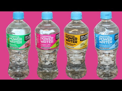 Powerade Power Water: Watermelon, Strawberry Kiwi, Tropical Pineapple & Mountain Berry Blast