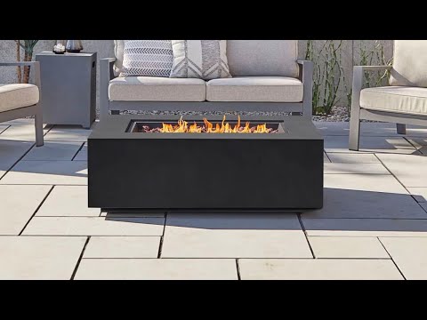 Lakeview Elysian 50 Inch Rectangular Gas Fire Table Video