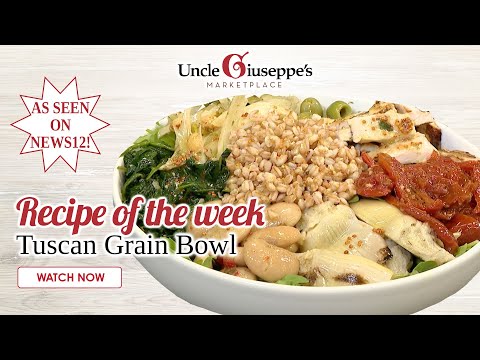 Easy Tuscan Grain Bowl Recipe | Healthy Mediterranean Farro Bowl