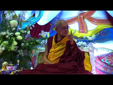 20171103 0930 LZR ILTK Italy - Long life puja, praise and prayer. Offering pearl to Chenrezig