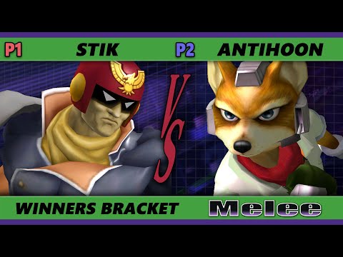 S@X 453 - Stik (Captain Falcon) Vs. AntiHoon (Fox) Smash Melee - SSBM