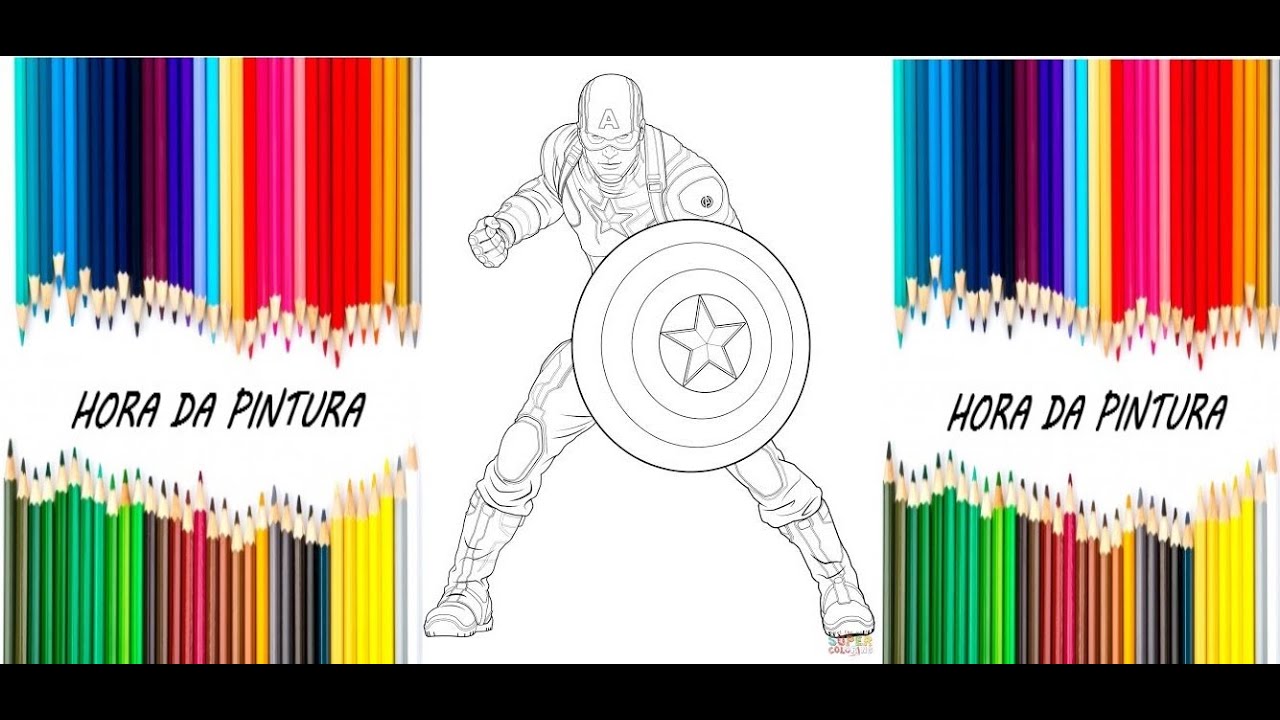 HORA DA PINTURA | COLORINDO CAPITÃO AMÉRICA | CAPTAIN AMERICA | OS VINGADORES | AVENGERS | MARVEL