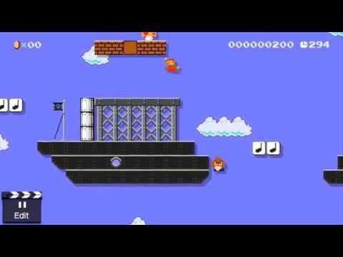Super Mario Maker: My Level Showcase - Bowser's Galaxy Airship