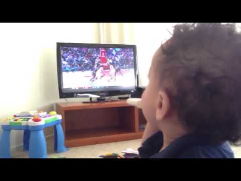 Baby Elijah learning how to say Lebron James