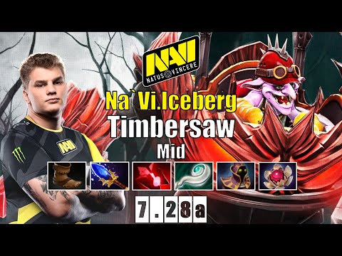 Timbersaw Mid | Na`Vi.Iceberg | HOW TO BULLY MID | 7.28a Gameplay Highlights