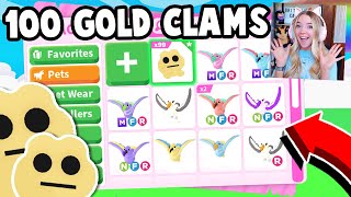 OPENING 100 GOLDEN CLAMS in Adopt Me!