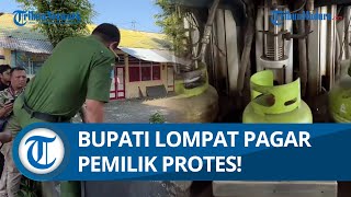 Bupati Lumajang LOMPAT PAGAR Pangkalan Elpiji saat Inspeksi, Pemilik Protes Disebut Tak Representif