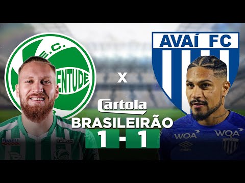 JUVENTUDE 1 x 1 AVAÍ Brasileirão Série A 2022 + Parciais Cartola FC 25ª Rodada | Narração