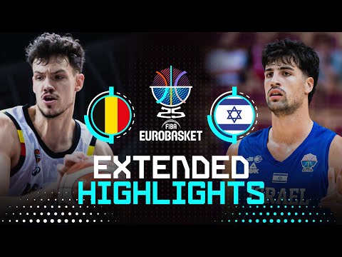 Belgium 🇧🇪 vs Israel 🇮🇱 | Extended Highlights | FIBA EuroBasket 2025