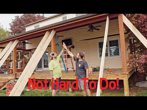 Easy and Effective! Bracing a full roof with angled braces!