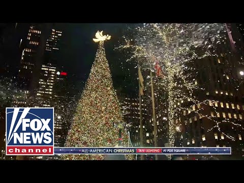 Santa and friends light All-American Christmas Tree at FOX Square