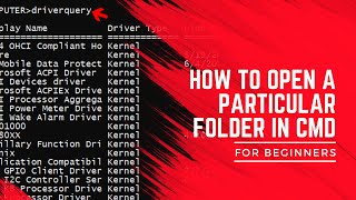 How to open a particular folder in CMD
