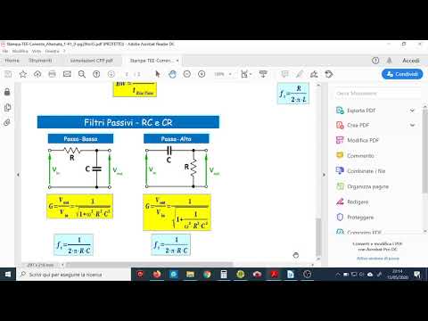 Alternata7: banda passante circuito RC